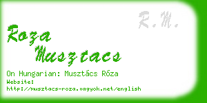 roza musztacs business card